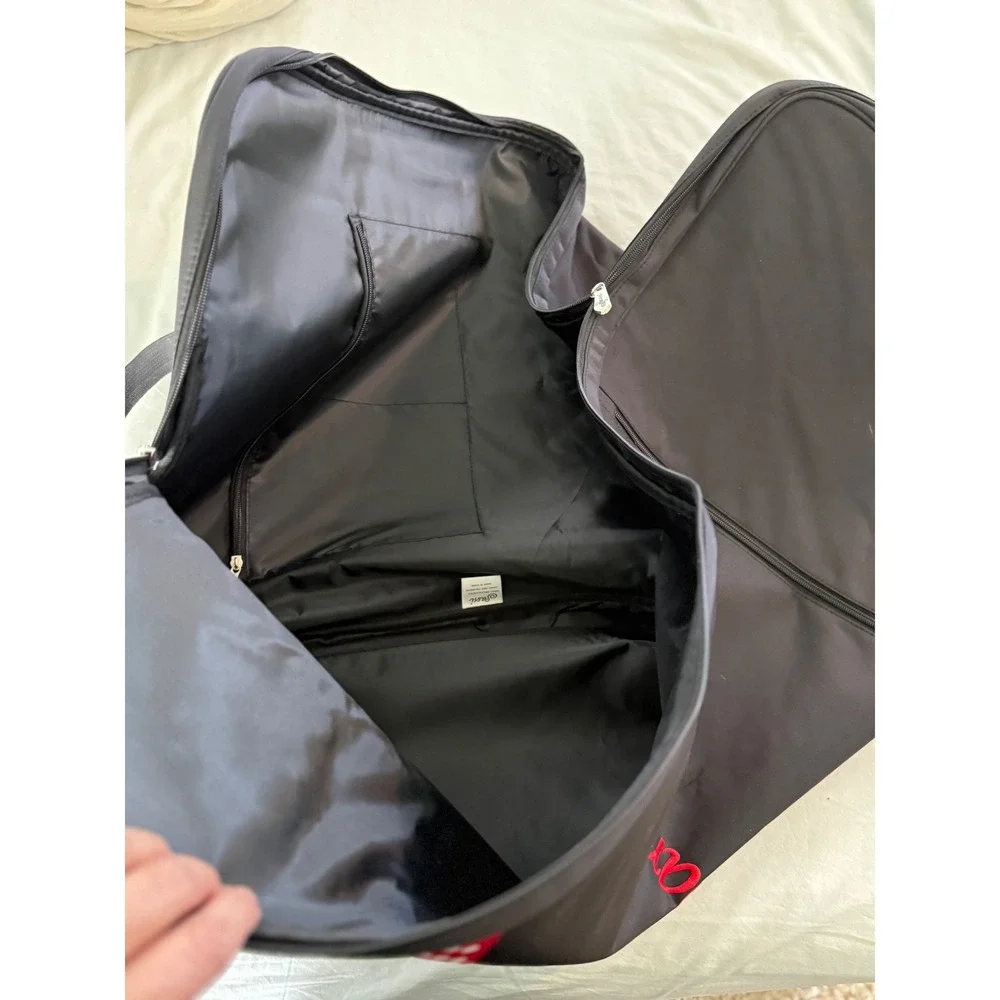 Dance Garment Bag Costume Carrier Black White Stripe Red‎ Polka Dot Bow Travel